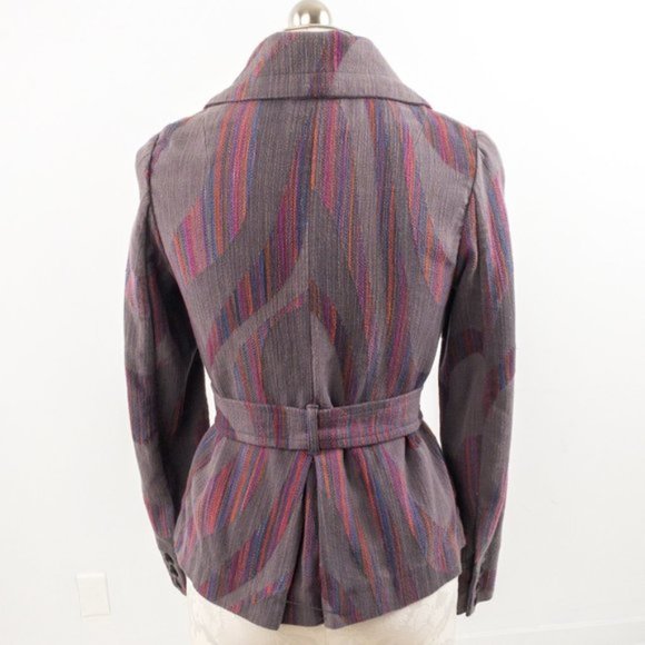Anthropologie 6 Cotton Rainbow Tapestry Jacket - Picture 6 of 10